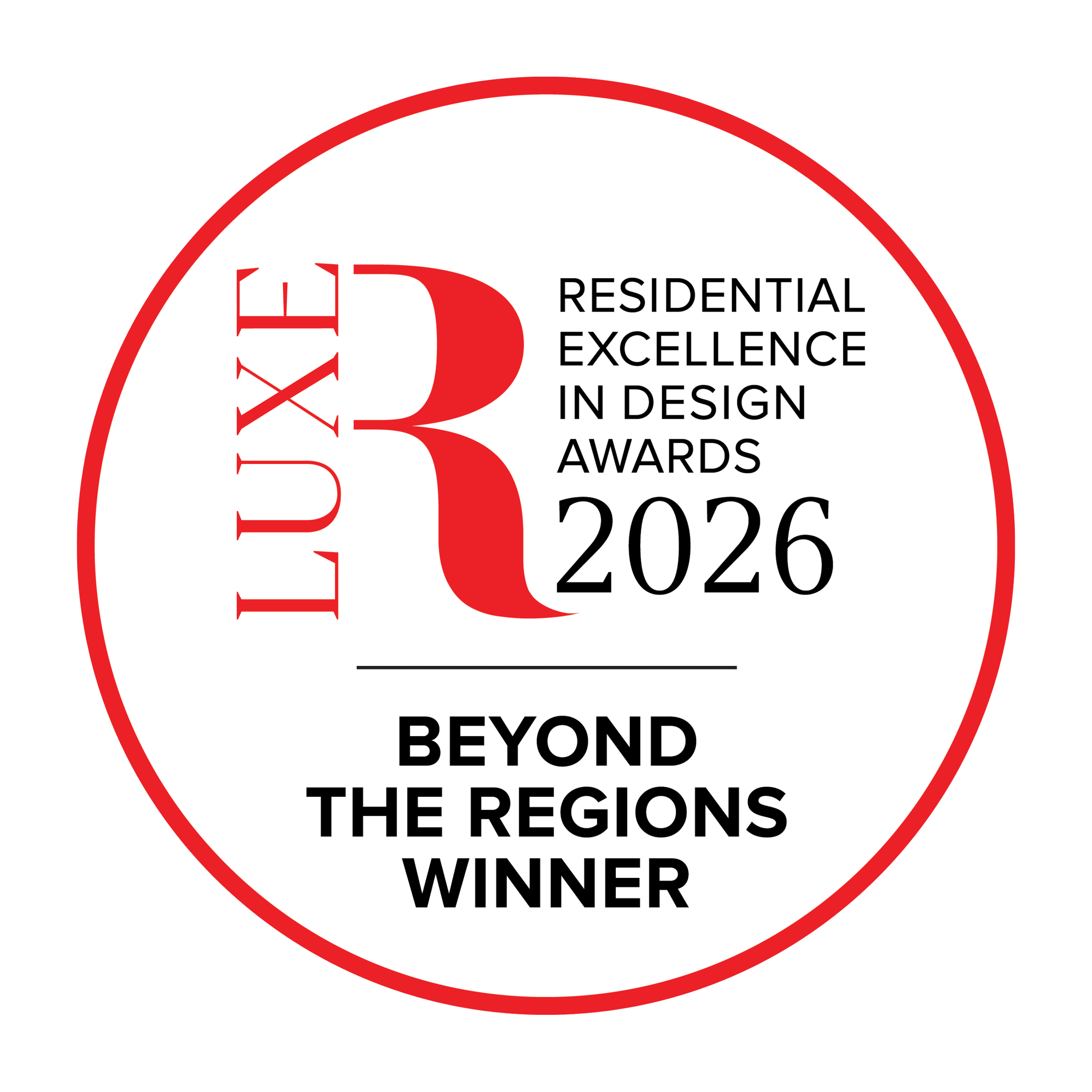 badge Luxe Red Award Winner 2026 Jewel Marlowe